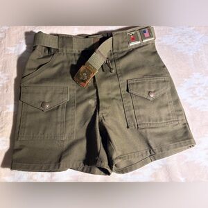 Boy Scouts of America Uniform Shorts with belt and merit award buckles
